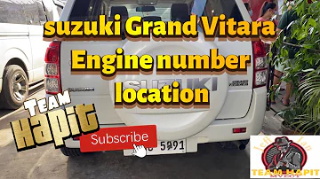 Où trouver le code moteur de ma Suzuki Grand Vitara