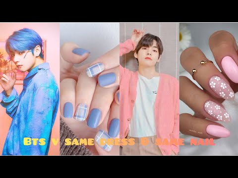 BTS v same dress & same nail 💅🏻#bts #btsarmy #taehyung #thv #ytshorts