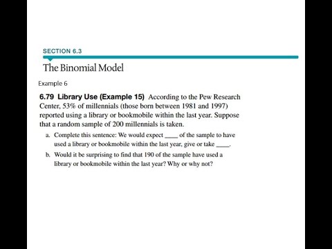 6.3 The Binomial Model: Example 6 - YouTube