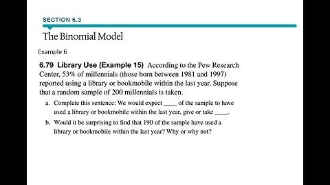 6.3 The Binomial Model: Example 6