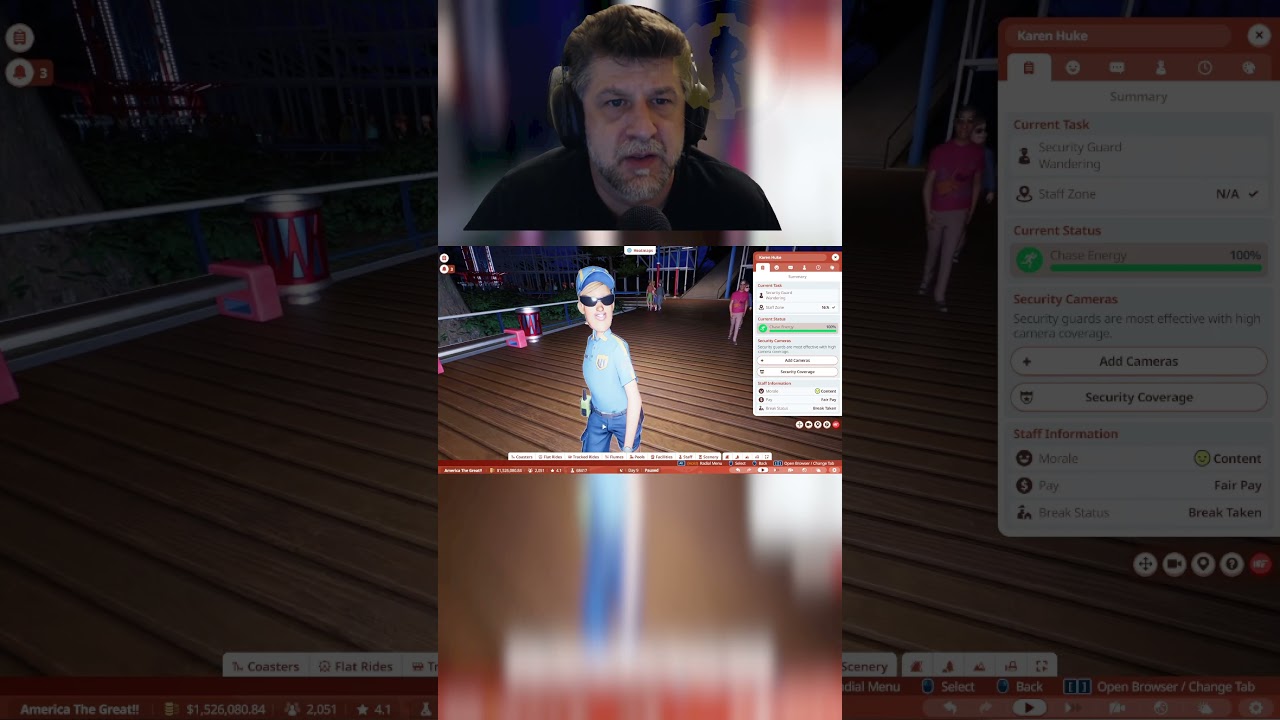 Security smiles when you zoom when paused?