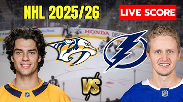 🔴 Nashville Predators vs Tampa Bay Lightning | LIVE NHL Regular Season | Live Score Update