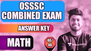 Osssc Combined Exam Answer Key Math