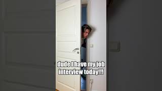 I WENT TO A JOB INTERVIEW... WITH NO PANTS?! #shorts #prank