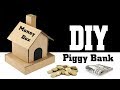 How to Make Piggy Bank Money Saver Cardboard House – DIY Money Box