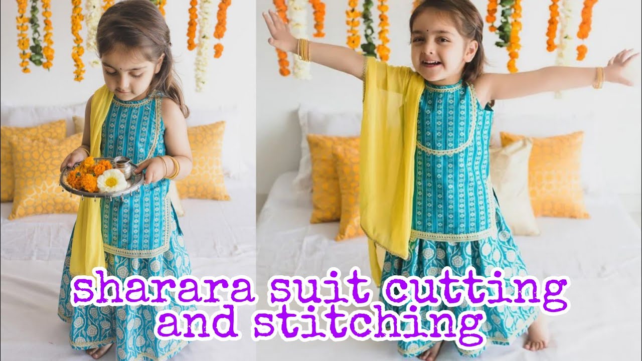 Skirt Type Sharara Cutting and Stitching | Designer Sharara | Amina  Boutique - YouTube