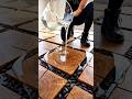 Epoxy Flooring Crafted from Wood &amp; Stone!😍🪨#interiordesign #modernfurniture #homedesign #floor
