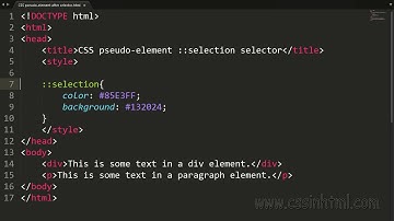CSS :selection selector