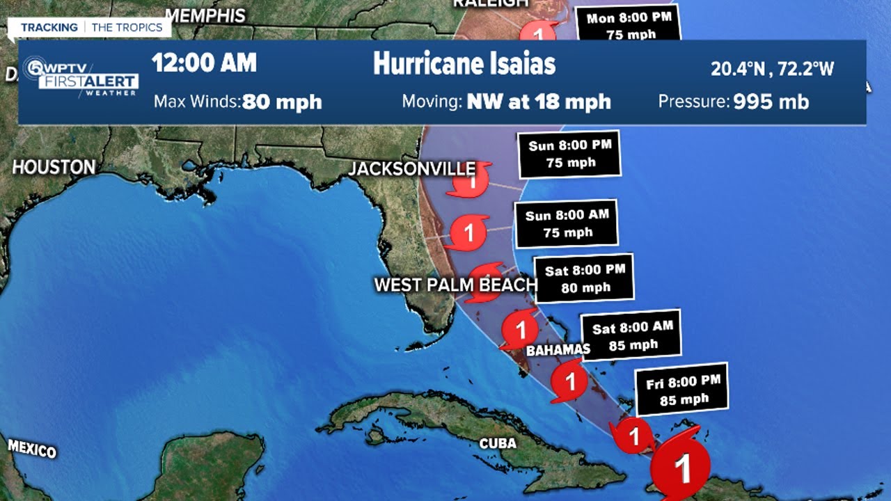 Thursday 11 p.m. update - Tropical Storm Isaias - YouTube