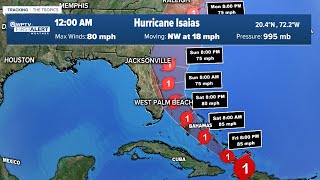 Thursday 11 p.m. update - Tropical Storm Isaias