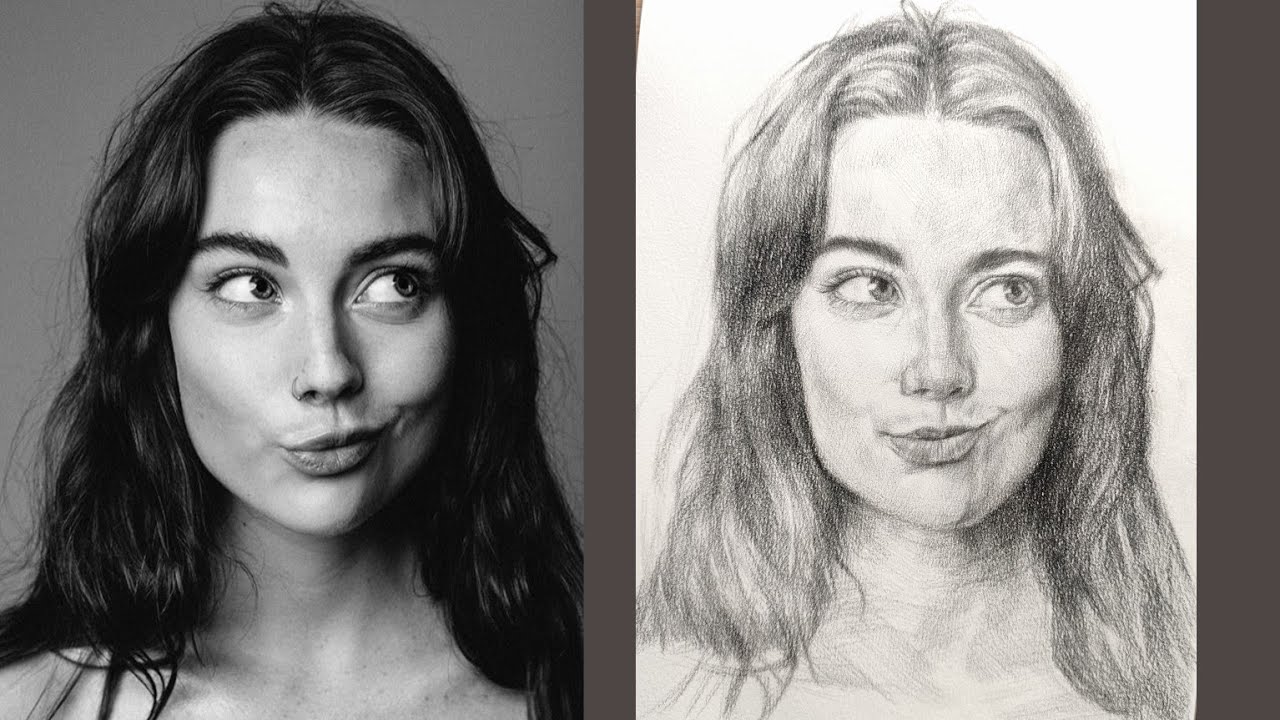 A pencildrawing tutorial for beginners on how to draw a portrait step ...