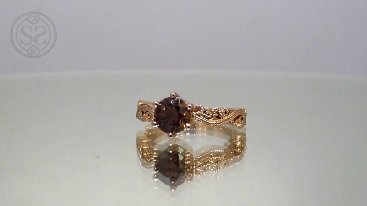 Vintage Inspired Rose Gold Engagement Ring