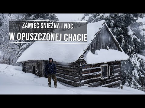 Zamieć śnieżna i noc w opuszczonej górskiej chacie