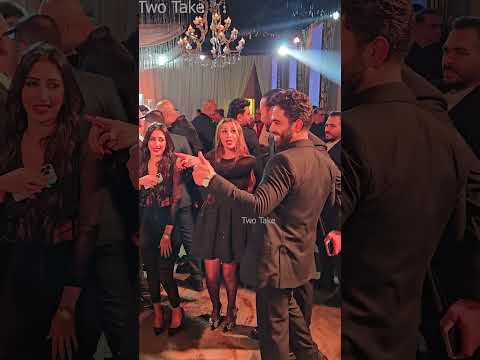 جنات مع احمد بتشان في حفل زفاف احمد جمال و فرح الموجي