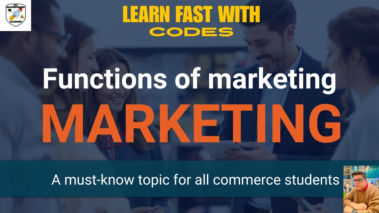Functions of Marketing| STOP Losing Marks! | in 10 Minutes | One shot | B B A |