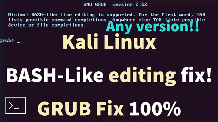 Kali Linux GRUB installation failed (Dual Boot) | GNU - Minimal bash like editing | GRUB rescue