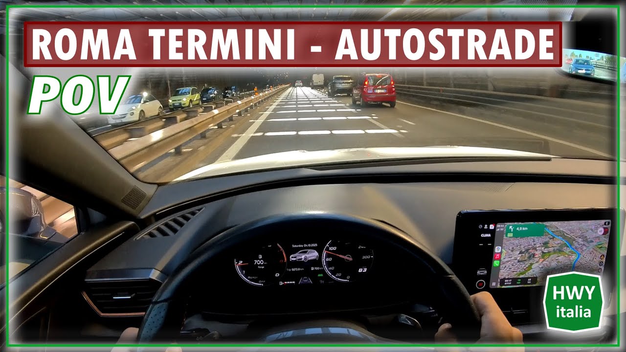 POV | ROMA Stazione Termini - Autostrada A24 - Autostrada del Sole