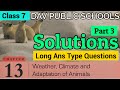 DAV class 7 Science chapter 13 weather, climate and adaptation of animals - Long Ans Type Questions