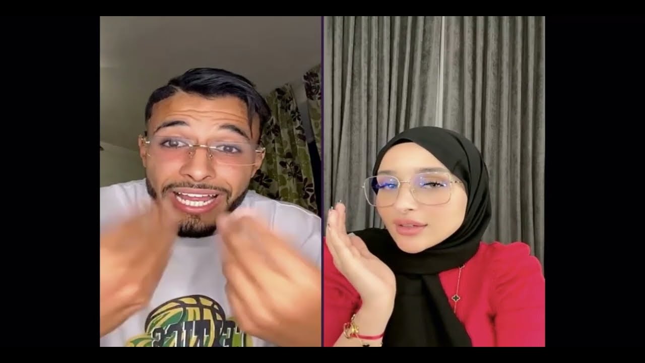 Live Ayoub et Doha  لايف ايوب وصديقتو ضحيا التونسية مواضيع الحب و الزواج والماضي