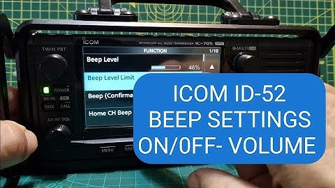 ICOM IC-705 Beep Settings