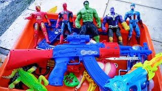 Hunting Tembakan Spiderman Gun, Capten Amerika Gun, Ak47, Nerf shotgun, ironman, M16, Thanos, pistol