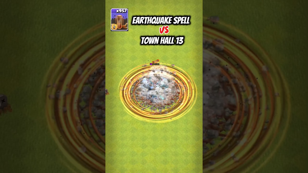 Earthquake Spell Vs Town Hall 17 !! | CLASH OF CLANS | 