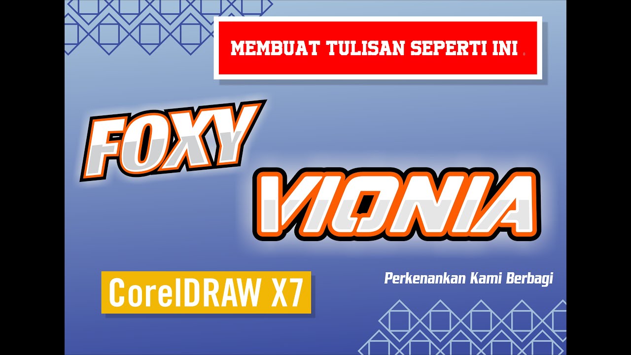 Membuat Efek Tulisan Pada CorelDRAW X7 - YouTube