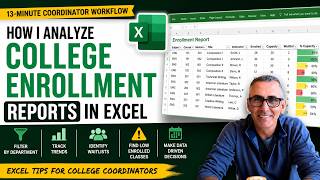 Excel Enrollment Report Tutorial for College Coordinators | Save Time Every Semester