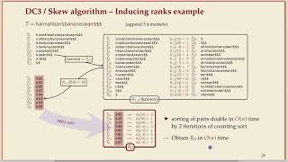 COMP526 (Fall 2022) 6-7 §6.6 Linear time suffix sorting - Overview