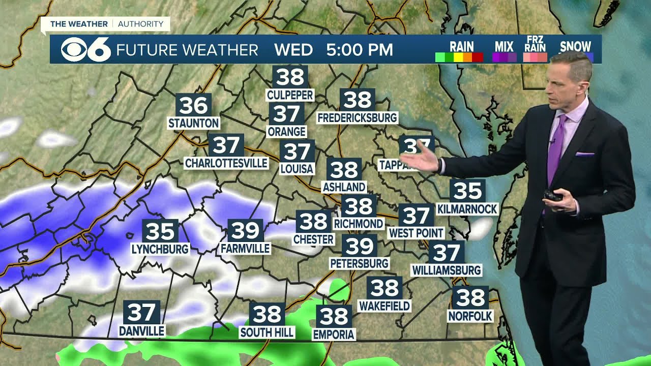 Some rain and snow showers possible tonight - YouTube