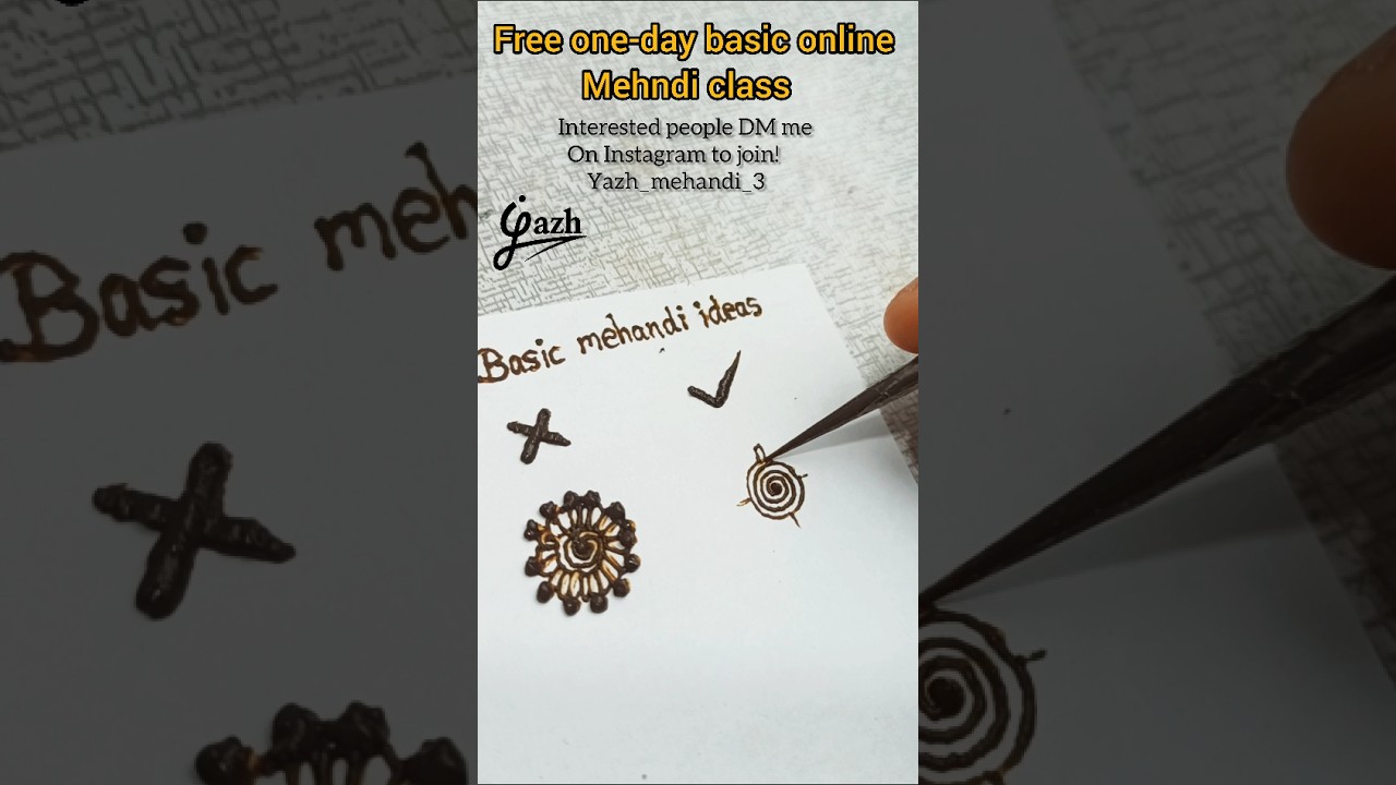Free online mehndi class 🌿✨