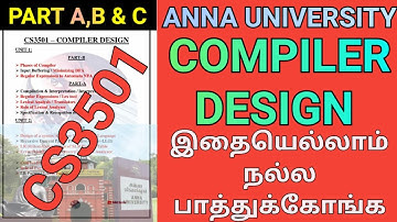 Compiler Design Important Questions Anna University | Compiler Design | CS3501 | Engineering CD | AU