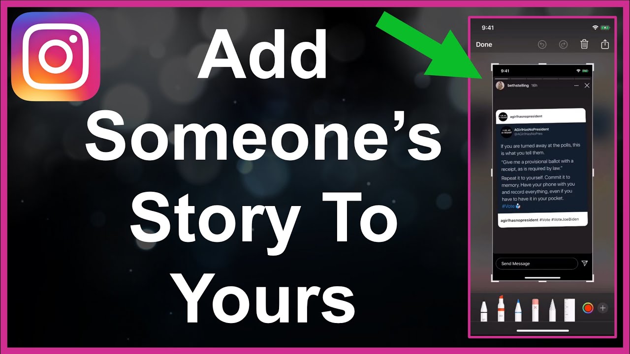 How To Add Someone's Instagram Story To My Story - YouTube