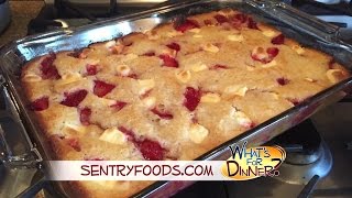 What's for Dinner? - Strawberry Cream Cheese Cobbler