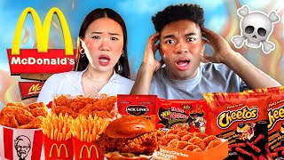 Eating The SPICIEST FOOD From Every FAST FOOD Restaurant!