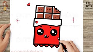 How to Draw a Cute Chocolate Bar