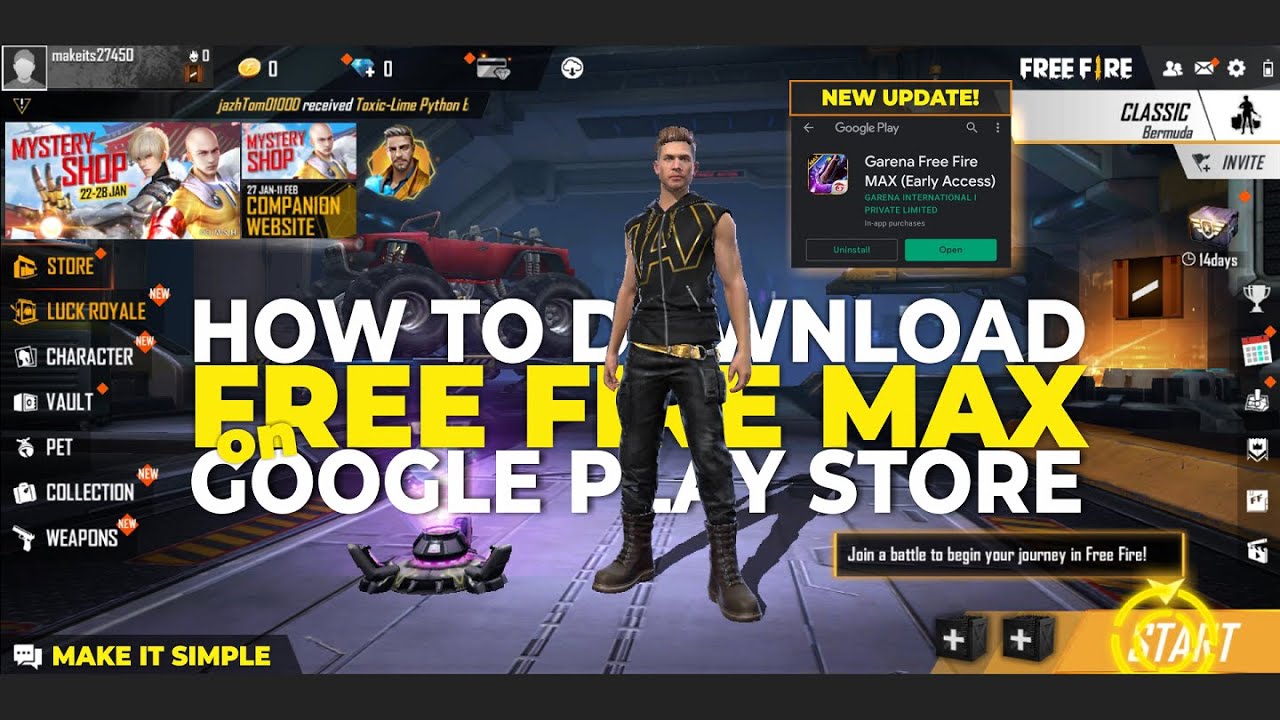 Download Free Fire MAX android on PC