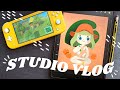 ☀ STUDIO VLOG 21 ☀ Decorating my Switch, Animal Crossing, New Stickers, & more!