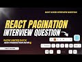 React JS Pagination Explained 🔥 | Frontend Interview Machine Coding Round Tutorial
