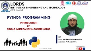 Single Inheritance & Constructor in Python