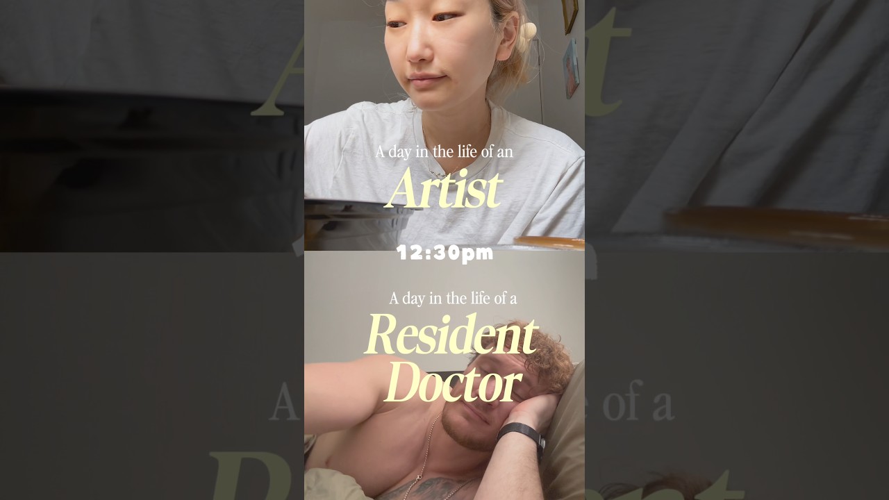A day in our lives #nycartist #fulltimeartist #residencylife #doctorlife #timestamps #dayinmylife