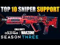 Top 10 Sniper Support Builds in Warzone | Best Class Setups for RAM, M4A1, FARA, XM4, FFAR &amp; More!