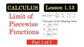 CALC1.13 Limit of Piecewise Functions Part 1[with English subtitles]