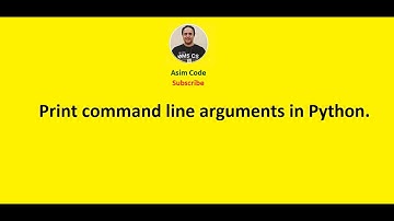 Python script to print command line arguments