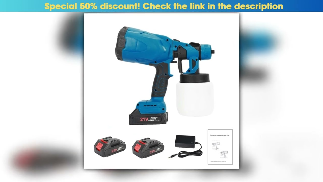 1 Set Mini Paint Sprayer Ergonomic Handle LongSpray Distance 3 Spray Patterns Rechargeable
