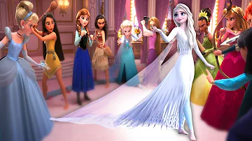 Disney Princesses VS Elsa White dress Frozen 2