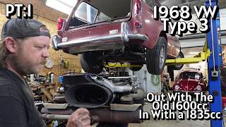 1968 VW Type 3 Engine Swap 1600cc Removal And 1835cc Install