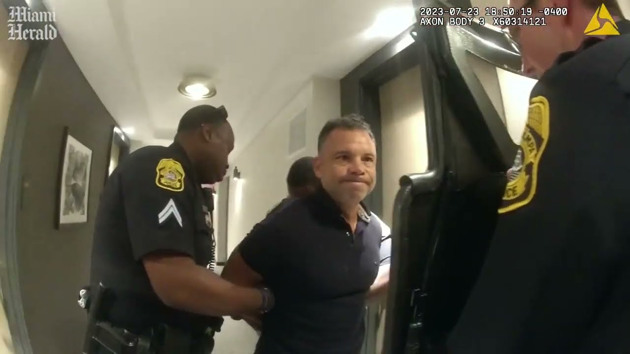 Body-camera video shows Miami-Dade police director in handcuffs