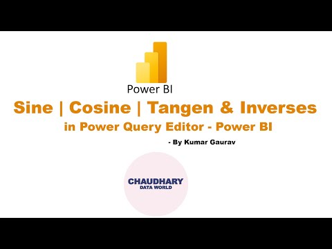 All Trigonometric Function - Sine | Cosine | Tangent and its inverse in Power Query Editor-Power BI