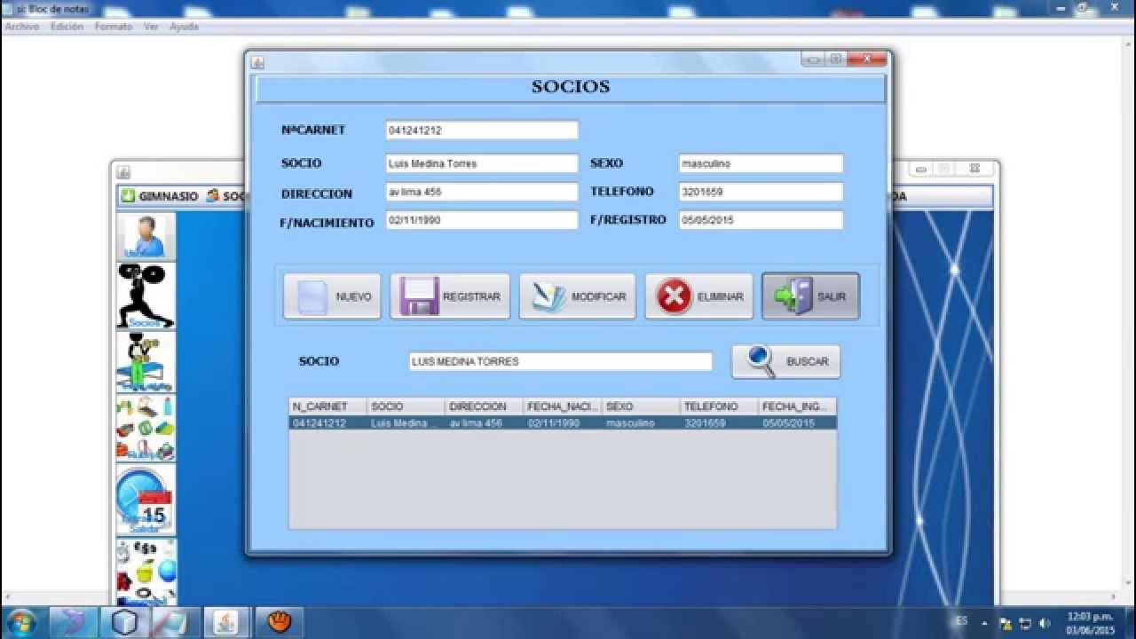 SISTEMA DE GIMNASIO JAVA NETBEANS - YouTube